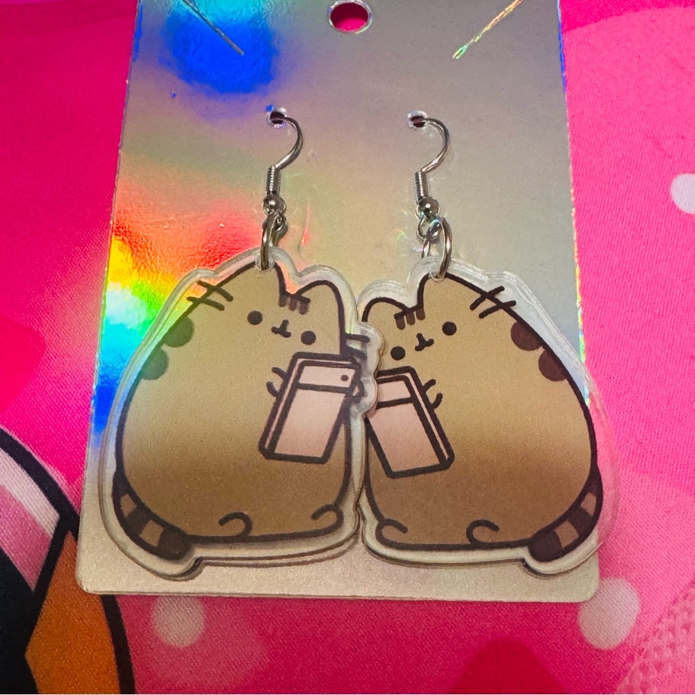 Cute Cat Earrings Pusheen